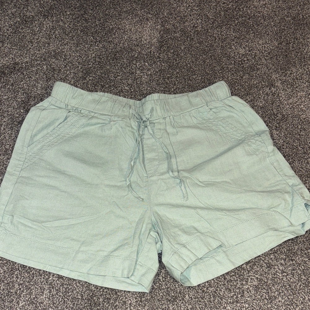 Briggs New York Light Green Flat Front drawstring with garter Shorts size medium - Picture 4 of 8